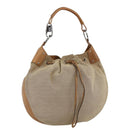 GUCCI Shoulder Bag Canvas Beige Silver 109210 Auth bs33831-1
