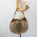 GUCCI Shoulder Bag Canvas Beige Silver 109210 Auth bs33831-23