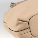 Chloe Elsie Hand Bag Leather 2way Beige Gold Auth bs33833-18