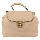 Chloe Elsie Hand Bag Leather 2way Beige Gold Auth bs33833-13