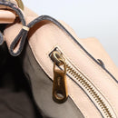 Chloe Elsie Hand Bag Leather 2way Beige Gold Auth bs33833-22