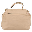 Chloe Elsie Hand Bag Leather 2way Beige Gold Auth bs33833-2