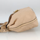 Chloe Elsie Hand Bag Leather 2way Beige Gold Auth bs33833-3