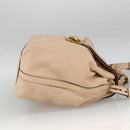 Chloe Elsie Hand Bag Leather 2way Beige Gold Auth bs33833-4