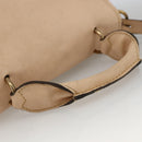 Chloe Elsie Hand Bag Leather 2way Beige Gold Auth bs33833-7