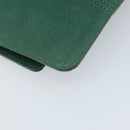 FENDI Chain Shoulder Bag Leather Green Gold Auth bs33834-16
