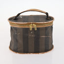 FENDI Pecan Canvas Bag Coated Canvas 4 Set Black Brown white Auth bs33838-14