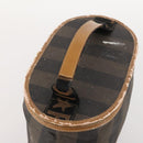 FENDI Pecan Canvas Bag Coated Canvas 4 Set Black Brown white Auth bs33838-17
