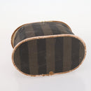 FENDI Pecan Canvas Bag Coated Canvas 4 Set Black Brown white Auth bs33838-18