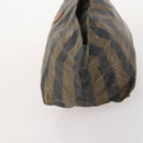 FENDI Pecan Canvas Bag Coated Canvas 4 Set Black Brown white Auth bs33838-22