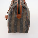 FENDI Pecan Canvas Bag Coated Canvas 4 Set Black Brown white Auth bs33838-4