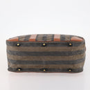 FENDI Pecan Canvas Bag Coated Canvas 4 Set Black Brown white Auth bs33838-6