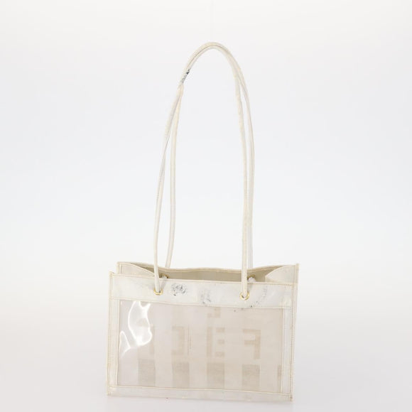 FENDI Pecan Canvas Bag Coated Canvas 4 Set Black Brown white Auth bs33838