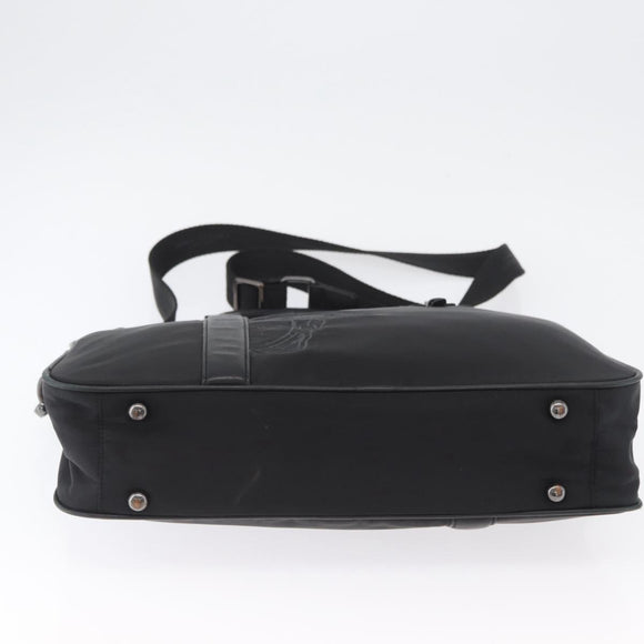VERSACE Hand Bag Nylon 2way Black Auth bs33839