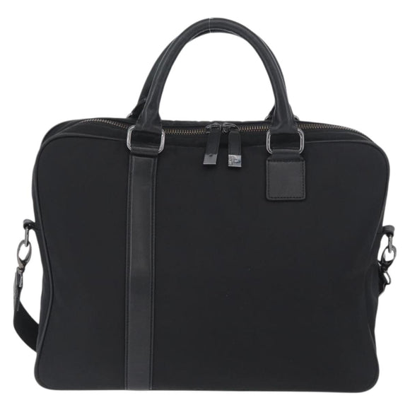 VERSACE Hand Bag Nylon 2way Black Auth bs33839