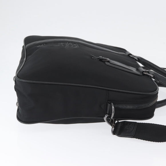 VERSACE Hand Bag Nylon 2way Black Auth bs33839