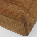 Christian Dior Lady Dior Canage Handtasche Nylon Braun Gold Auth bs33840-15