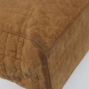 Christian Dior Lady Dior Canage Handtasche Nylon Braun Gold Auth bs33840-16