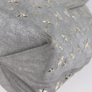 Jimmy Choo Tote Bag Suede Silver Auth bs33845-11
