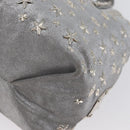 Jimmy Choo Tote Bag Suede Silver Auth bs33845-13