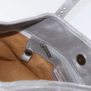 Jimmy Choo Tote Bag Suede Silver Auth bs33845-18