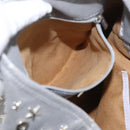 Jimmy Choo Tote Bag Suede Silver Auth bs33845-19