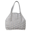 Jimmy Choo Tote Bag Suede Silver Auth bs33845-2