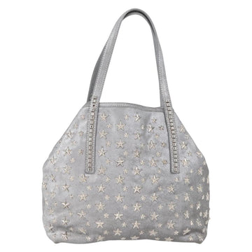 Jimmy Choo Tote Bag Suede Silver Auth bs33845 - 0