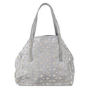 Jimmy Choo Tote Bag Suede Silver Auth bs33845-3