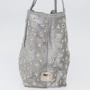 Jimmy Choo Tote Bag Suede Silver Auth bs33845-4