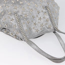 Jimmy Choo Tote Bag Suede Silver Auth bs33845-6