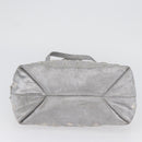 Jimmy Choo Tote Bag Suede Silver Auth bs33845-9