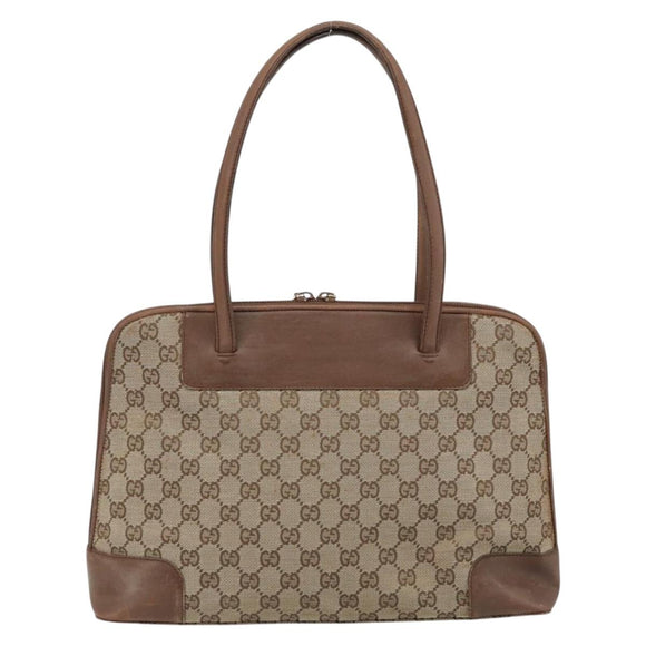 GUCCI GG Canvas Handtasche Beige Gold 002 1122 2684 Auth bs33846