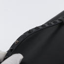 VALENTINO Clutch Bag Leather Black Auth bs33847-8
