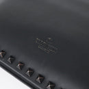 VALENTINO Clutch Bag Leather Black Auth bs33847-18