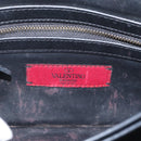VALENTINO Clutch Bag Leather Black Auth bs33847-20