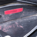 VALENTINO Clutch Bag Leather Black Auth bs33847-11