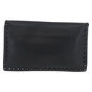 VALENTINO Clutch Bag Leather Black Auth bs33847-13