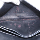 VALENTINO Clutch Bag Leather Black Auth bs33847-23