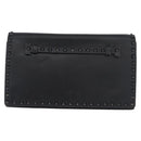 VALENTINO Clutch Bag Leather Black Auth bs33847-2