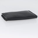 VALENTINO Clutch Bag Leather Black Auth bs33847-5
