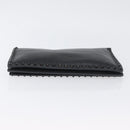 VALENTINO Clutch Bag Leather Black Auth bs33847-6