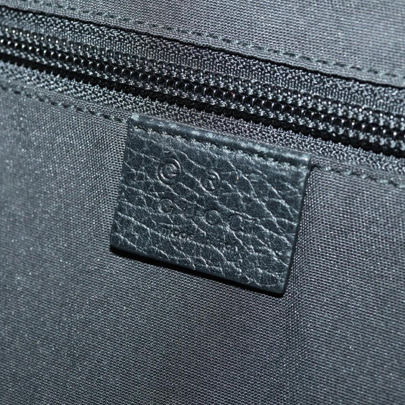 GUCCI GG Canvas Backpack Nylon Black Silver 179606 Auth bs33851