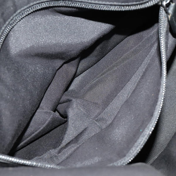 GUCCI GG Canvas Backpack Nylon Black Silver 179606 Auth bs33851