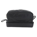 Gianni Versace Clutch Bag Leather Black Gold Auth bs33853-2