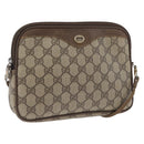 GUCCI GG Supreme Shoulder Bag PVC Beige Gold 97 02 068 Auth bs33854-1