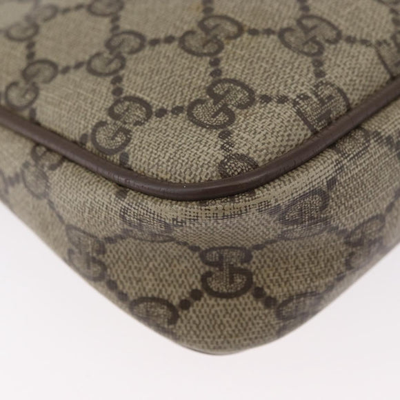 GUCCI GG Supreme Shoulder Bag PVC Beige Gold 97 02 068 Auth bs33854