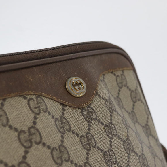 GUCCI GG Supreme Shoulder Bag PVC Beige Gold 97 02 068 Auth bs33854