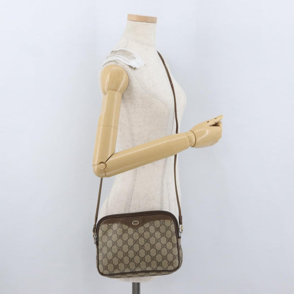 GUCCI GG Supreme Shoulder Bag PVC Beige Gold 97 02 068 Auth bs33854