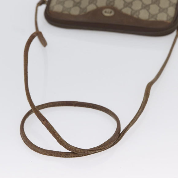 GUCCI GG Supreme Shoulder Bag PVC Beige Gold 97 02 068 Auth bs33854